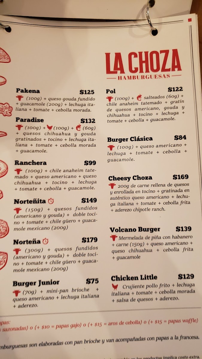 La Choza Burgers & More Menu - Image 5