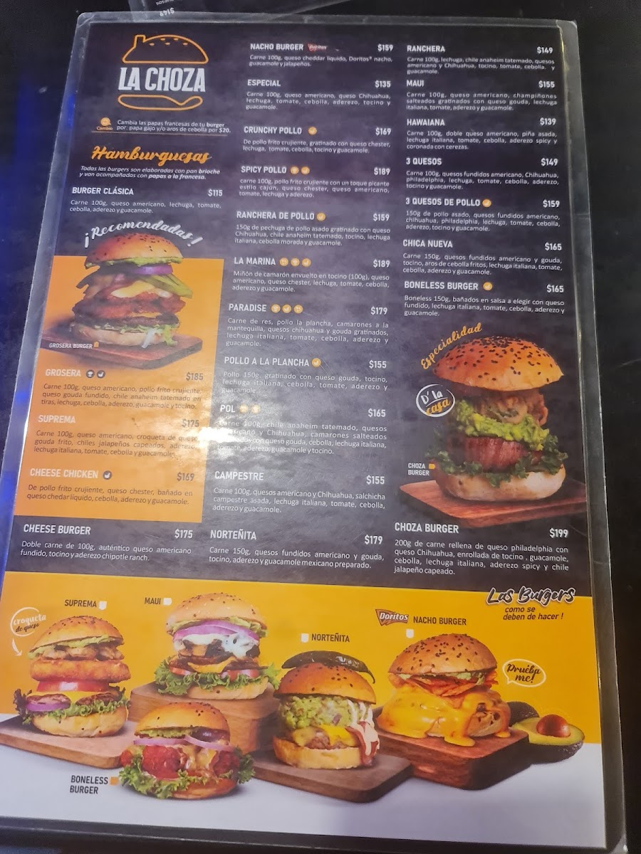 La Choza Burgers & More Menu - Image 6